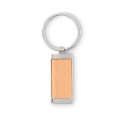 Porte-clés rectangle bois/zinc