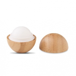 Lip balm in round bamboo case SOFT LUX